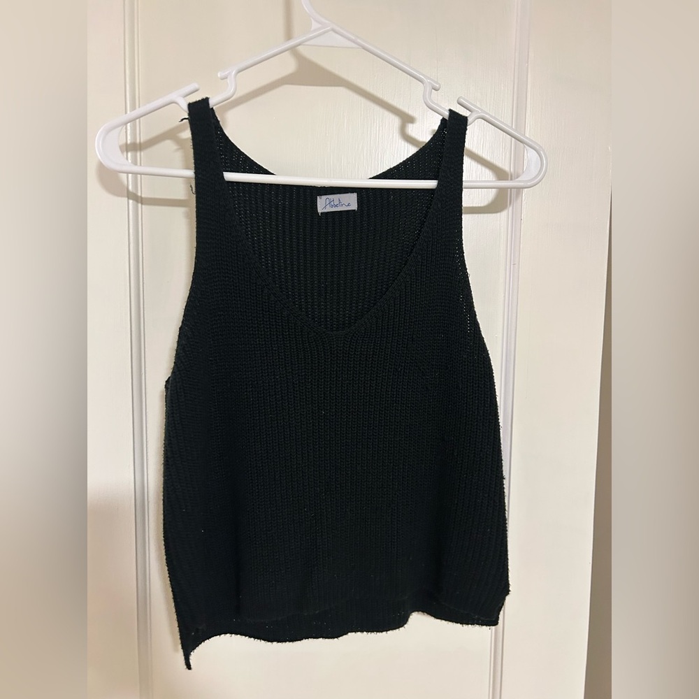 Abbeline Black Knit Tank Top